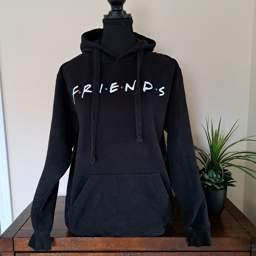 FRIENDS Black Hoodie Official Size Small Long Sleeved Casual Hooded - Picture 2 of 10